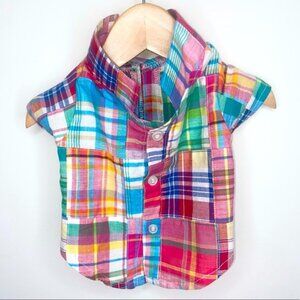 [The Worthy Dog] Turq Multi Patch Madras Shirt